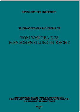 Umschlag Böckenförde - Vom Wandel